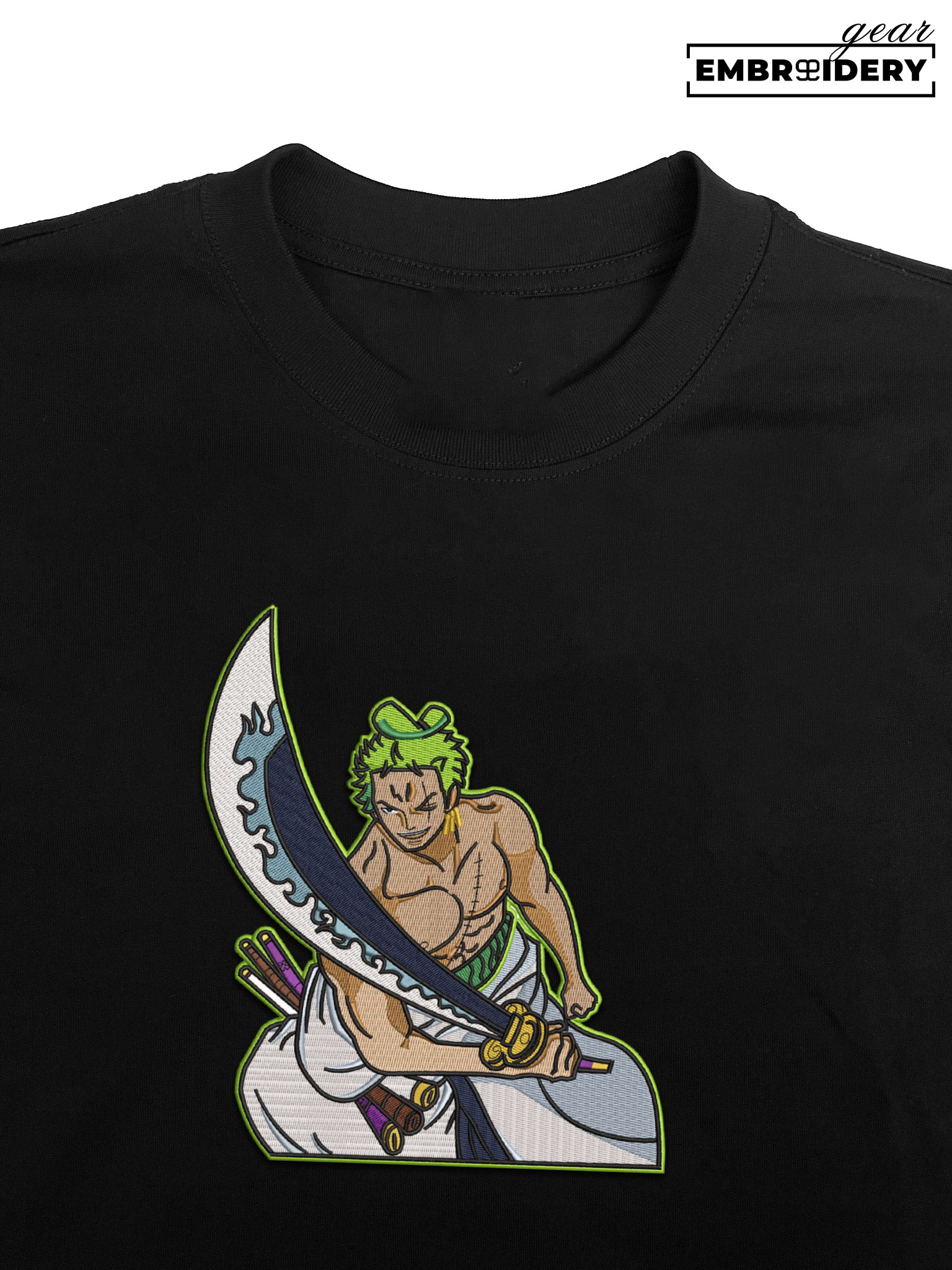 Zoro sword One Piece Embroidered Design Personalized Embroidered T Shirt Sweatshirt Hoodie Clothing OP0268