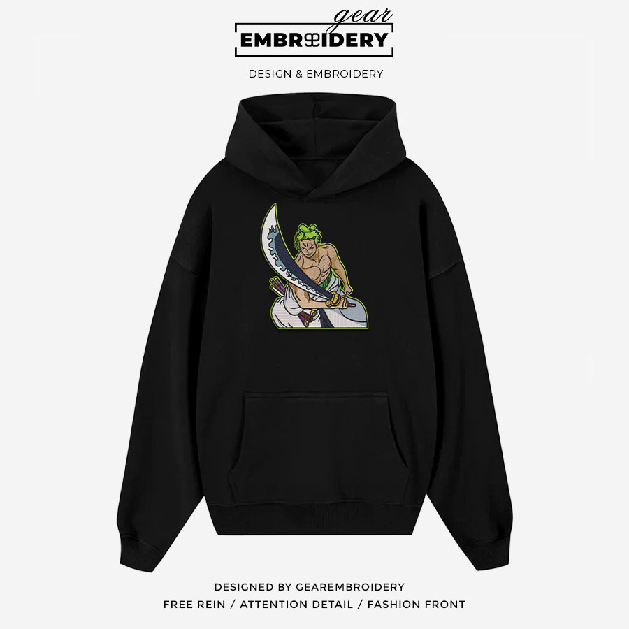 Zoro sword One Piece Embroidered Design Personalized Embroidered T Shirt Sweatshirt Hoodie Clothing OP0268