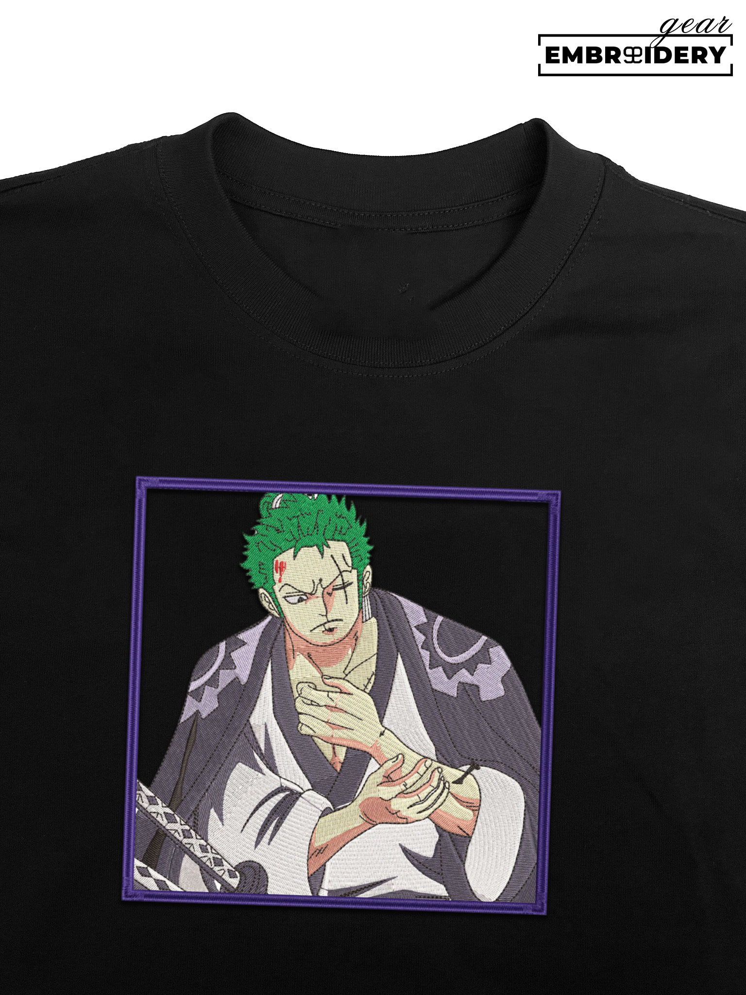 Zoro wano One Piece Embroidered Design Personalized Embroidered T Shirt Sweatshirt Hoodie Clothing OP0273