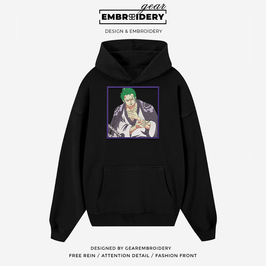 Zoro wano One Piece Embroidered Design Personalized Embroidered T Shirt Sweatshirt Hoodie Clothing OP0273