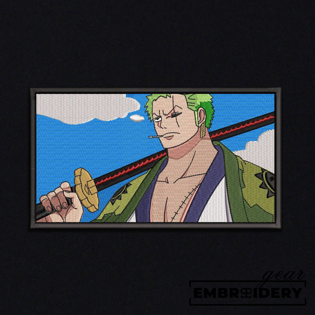 Zoro wano One Piece Embroidered Design Personalized Embroidered T Shirt Sweatshirt Hoodie Clothing OP0275