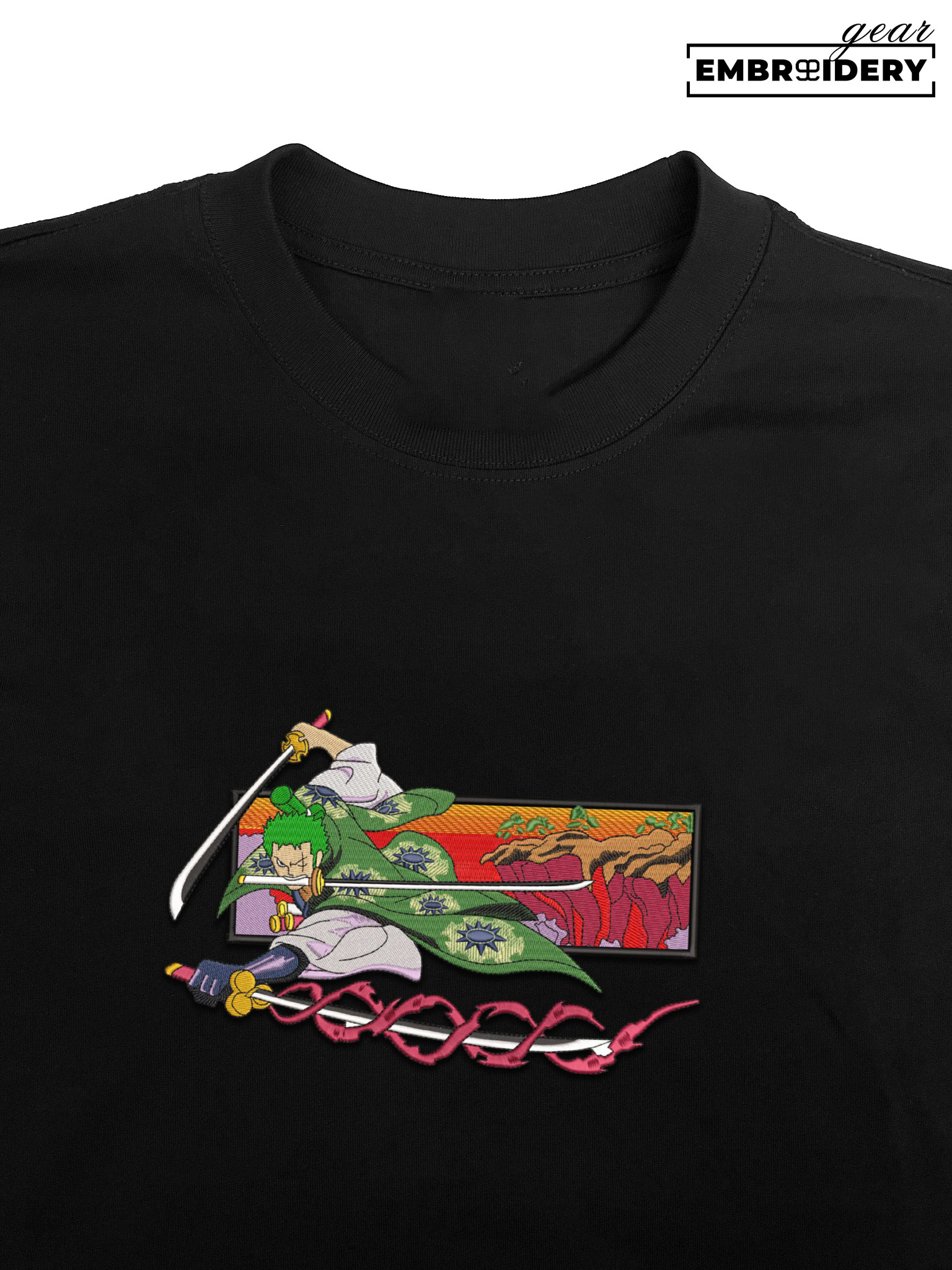 Zoro wano One Piece Embroidered Design Personalized Embroidered T Shirt Sweatshirt Hoodie Clothing OP0276