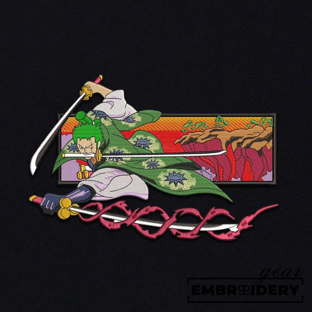 Zoro wano One Piece Embroidered Design Personalized Embroidered T Shirt Sweatshirt Hoodie Clothing OP0276