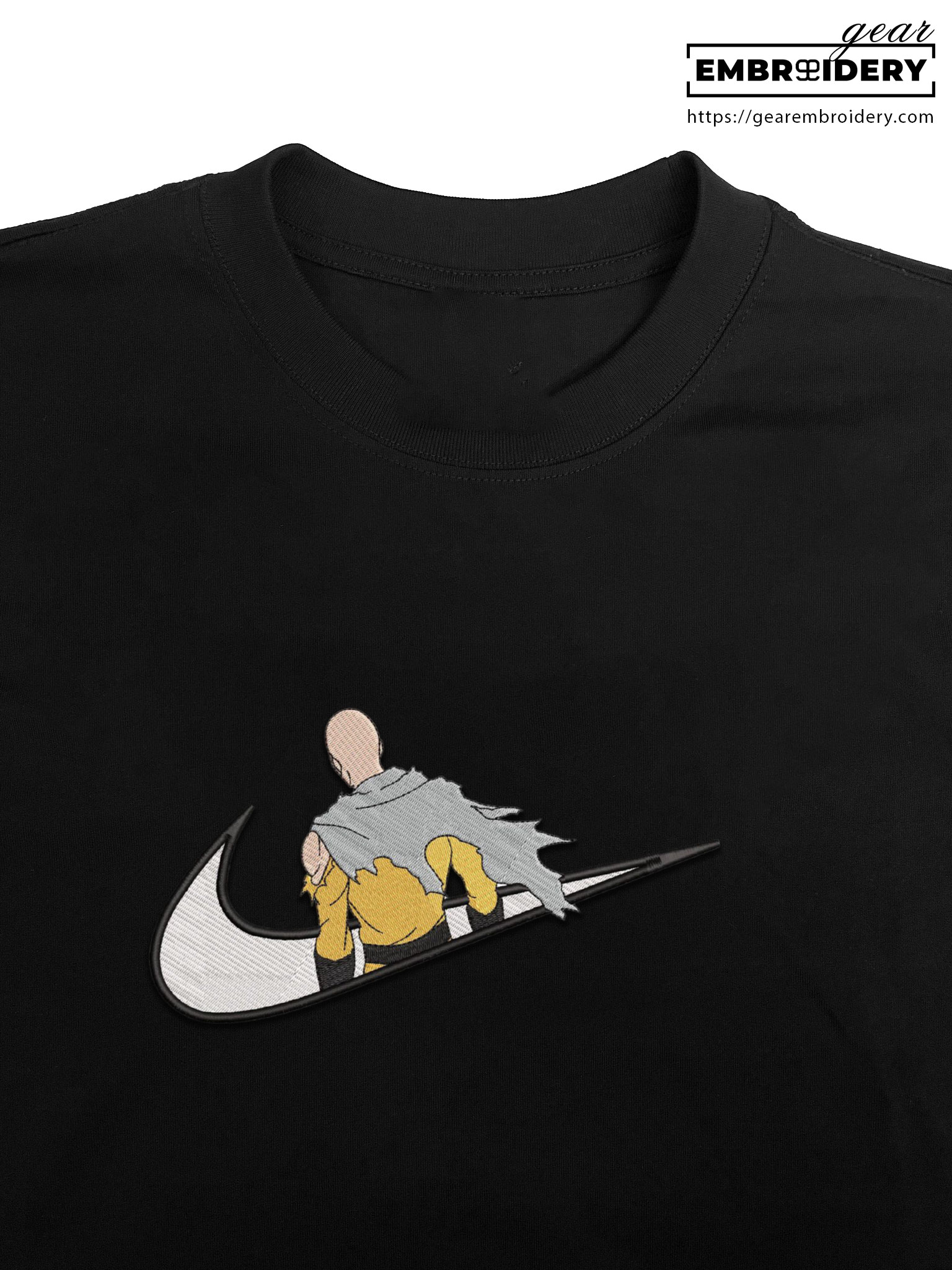 Saitama swoosh nike One Punch Man Anime Embroidered Design Personalized Embroidered T Shirt Sweatshirt Hoodie Clothing OPM010