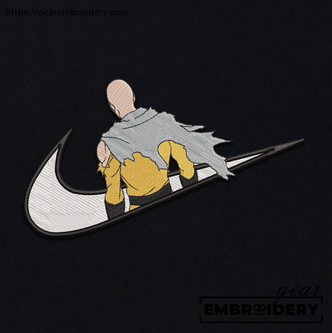 Saitama swoosh nike One Punch Man Anime Embroidered Design Personalized Embroidered T Shirt Sweatshirt Hoodie Clothing OPM010
