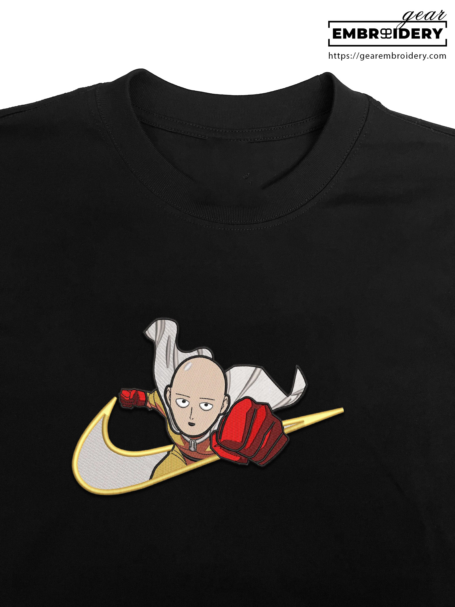 Saitama swoosh nike One Punch Man Anime Embroidered Design Personalized Embroidered T Shirt Sweatshirt Hoodie Clothing OPM011