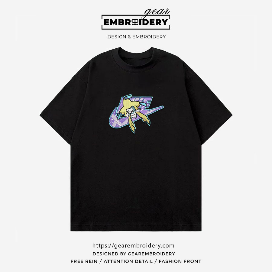 Jirachi nike nike Pokemon Anime Embroidered Design Personalized Embroidered T Shirt Sweatshirt Hoodie Clothing PKM030