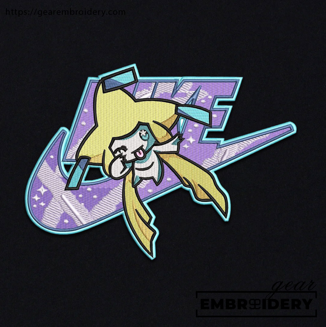 Jirachi nike nike Pokemon Anime Embroidered Design Personalized Embroidered T Shirt Sweatshirt Hoodie Clothing PKM030