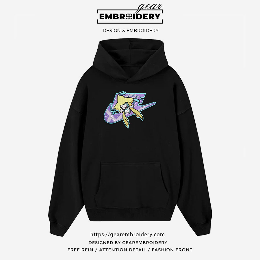 Jirachi nike nike Pokemon Anime Embroidered Design Personalized Embroidered T Shirt Sweatshirt Hoodie Clothing PKM030