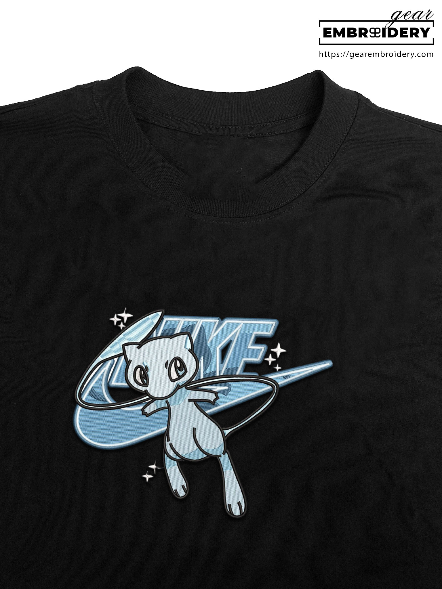 Mew nike nike Pokemon Anime Embroidered Design Personalized Embroidered T Shirt Sweatshirt Hoodie Clothing PKM034