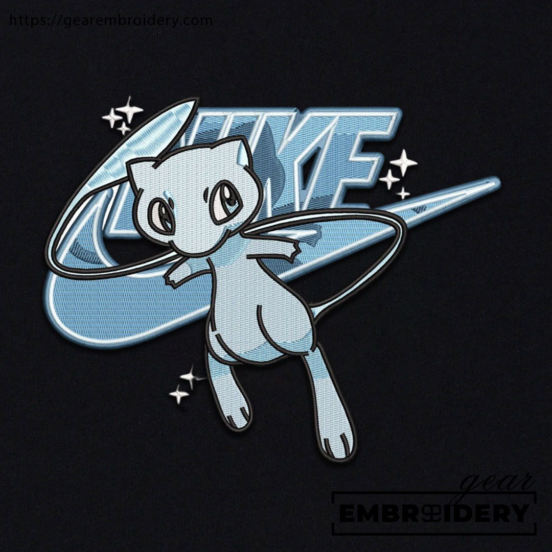 Mew nike nike Pokemon Anime Embroidered Design Personalized Embroidered T Shirt Sweatshirt Hoodie Clothing PKM034
