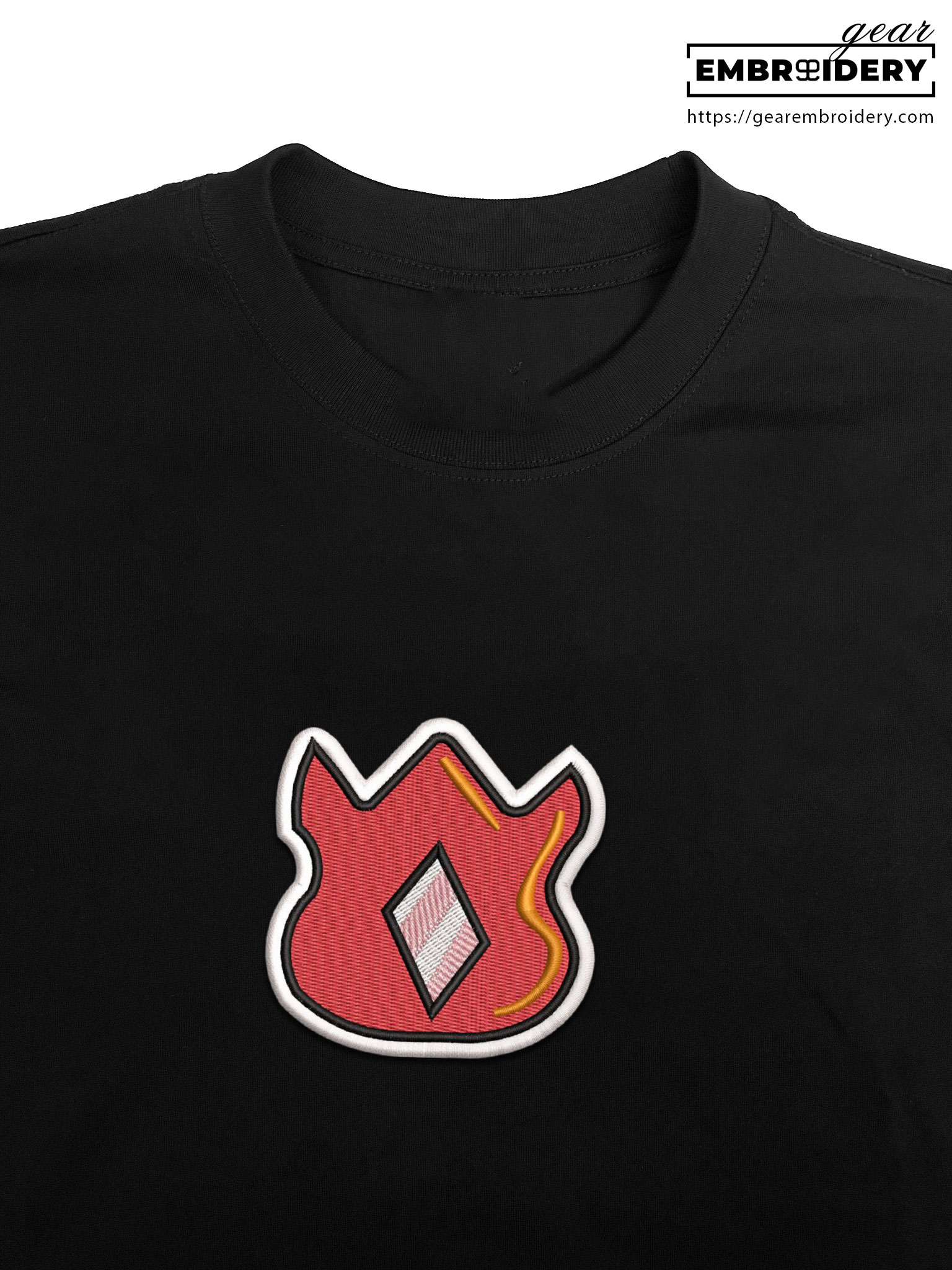 Volcano badge Pokemon Embroidered Design Personalized Embroidered T Shirt Sweatshirt Hoodie Clothing PKM054