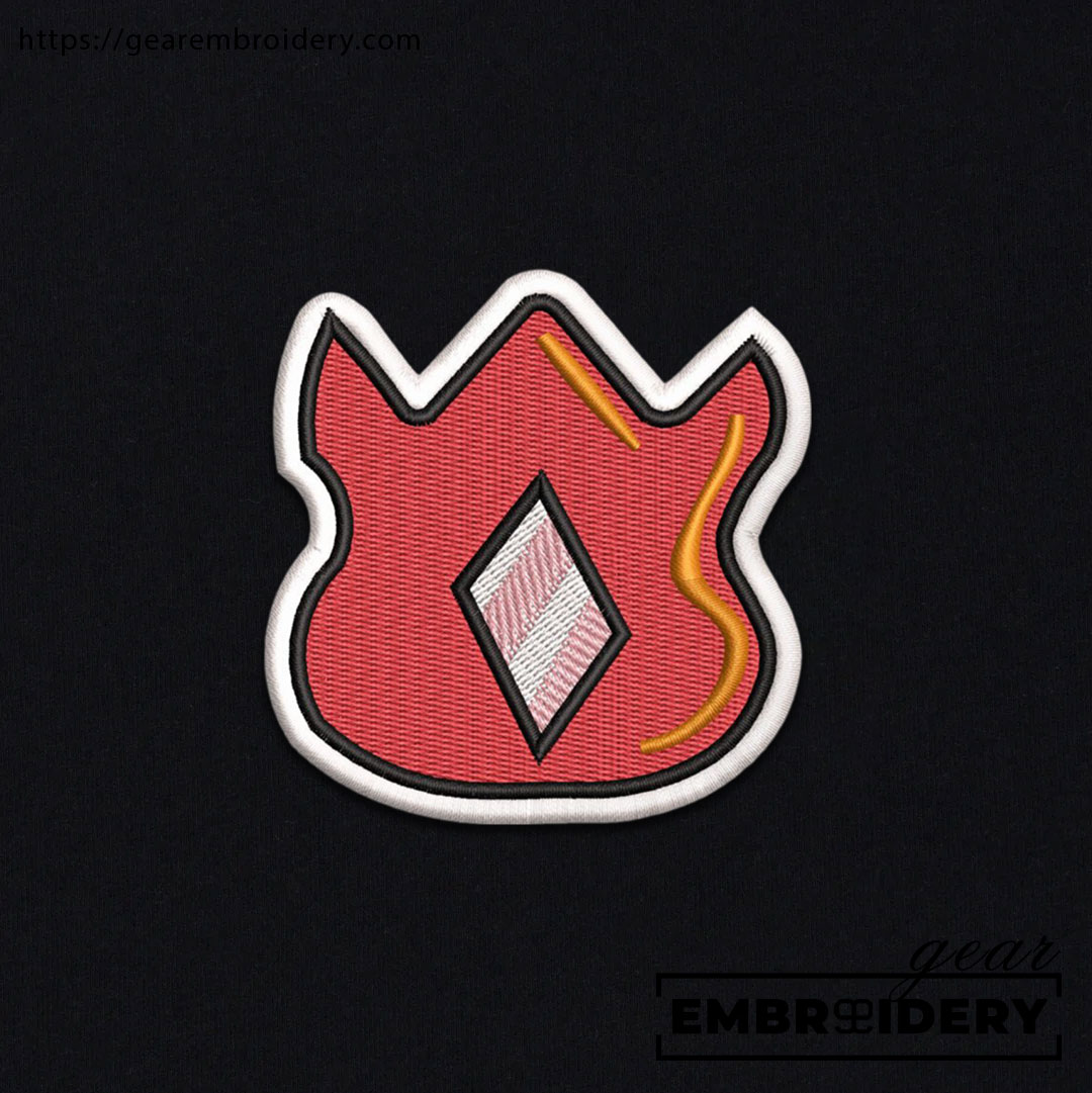 Volcano badge Pokemon Embroidered Design Personalized Embroidered T Shirt Sweatshirt Hoodie Clothing PKM054