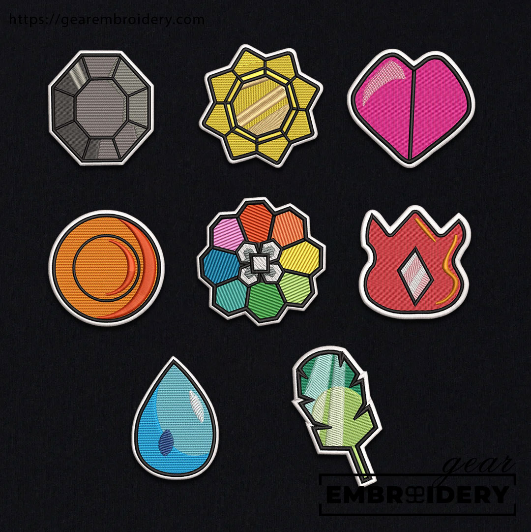 Pokemon badges embroidery design pokemon anime bundle embroidery designs PKM043