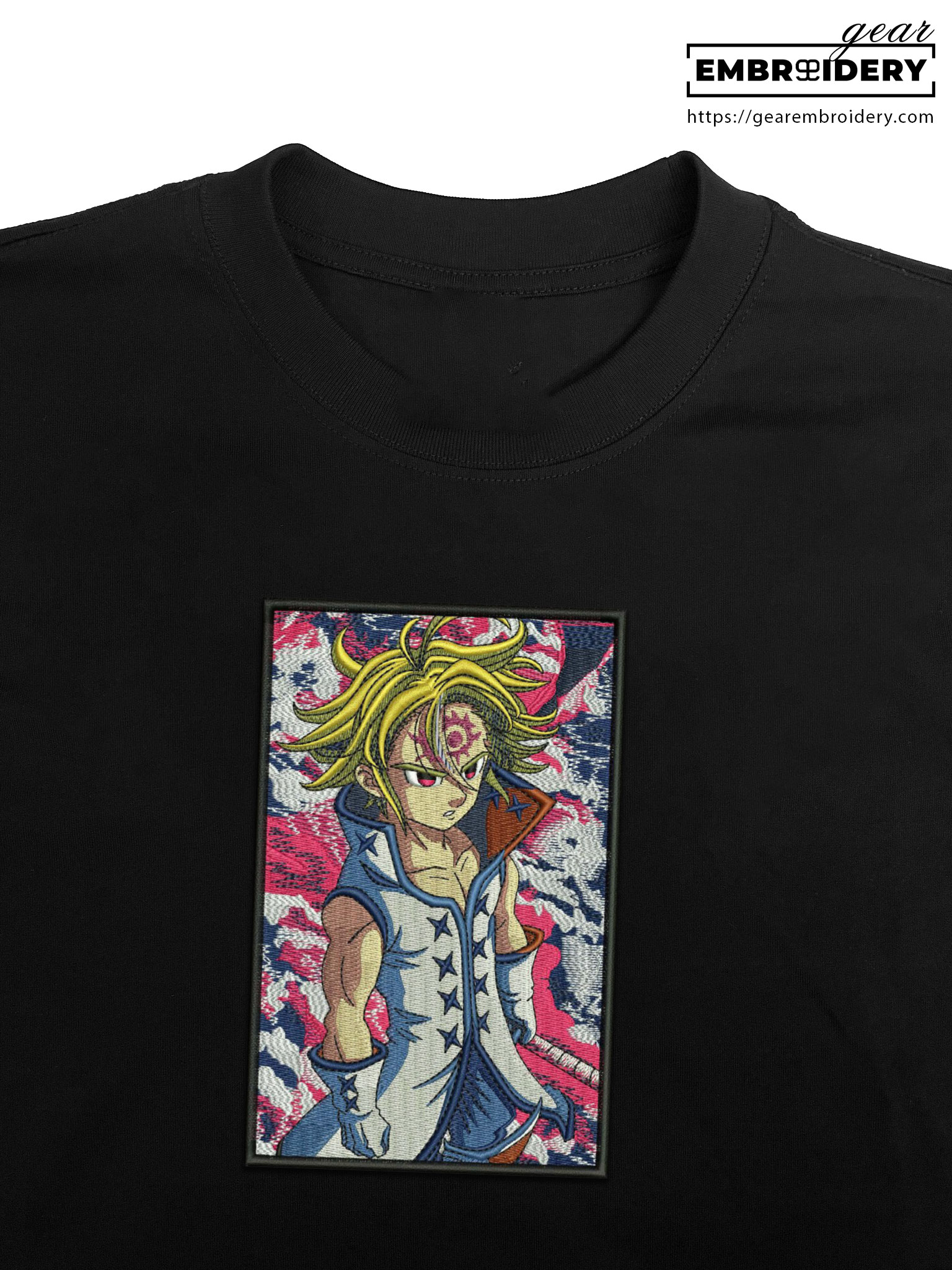 Melodias Seven Deadly Sins Anime Embroidered Design Personalized Embroidered T Shirt Sweatshirt Hoodie Clothing SDS007