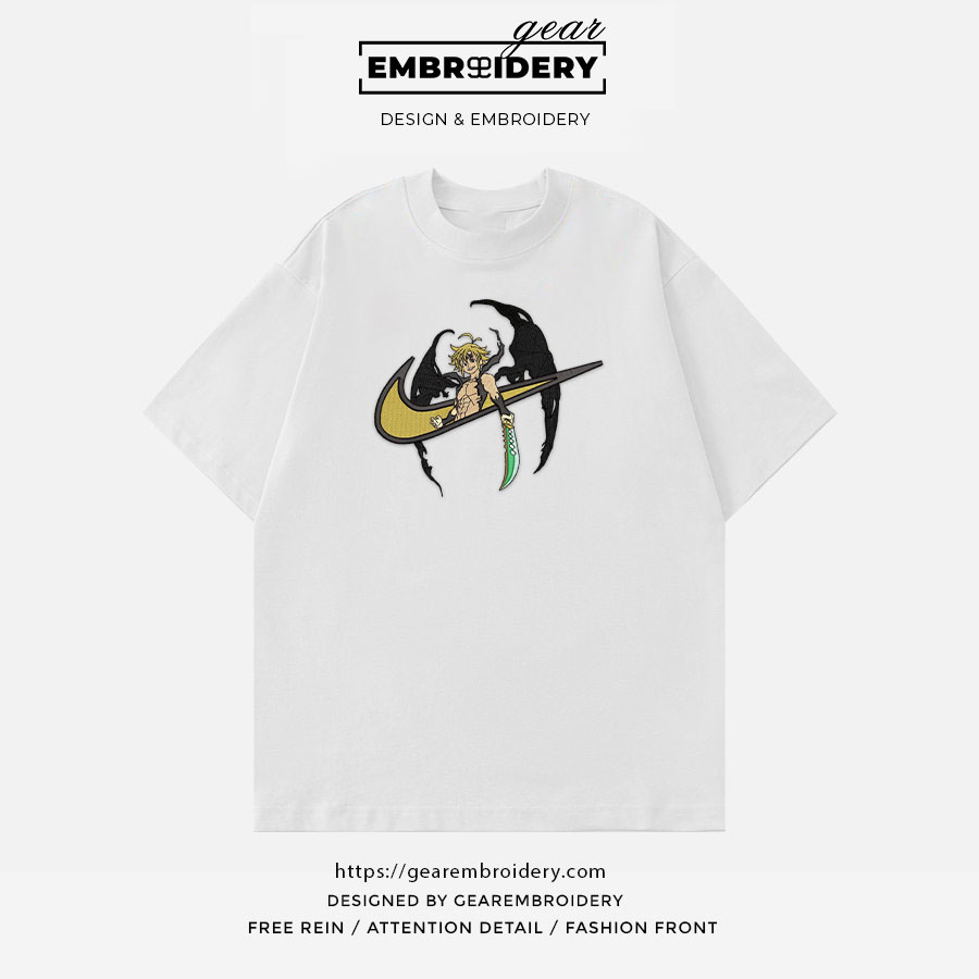 Melodias swoosh nike Seven Deadly Sins Anime Embroidered Design Personalized Embroidered T Shirt Sweatshirt Hoodie Clothing SDS008