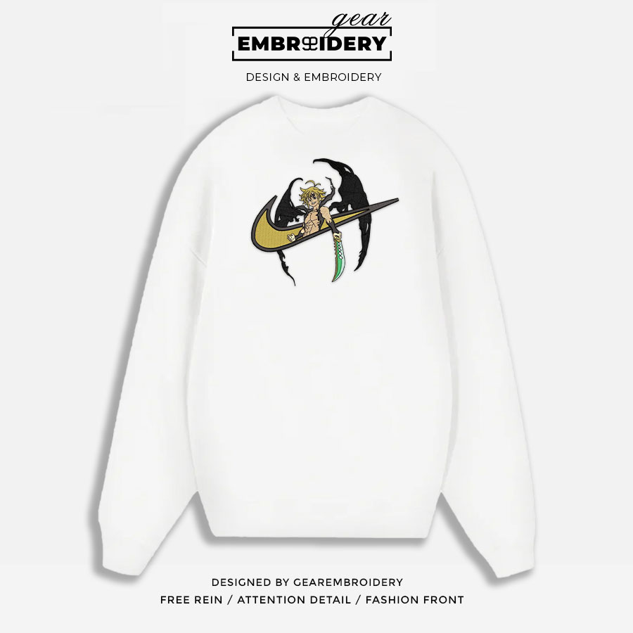 Melodias swoosh nike Seven Deadly Sins Anime Embroidered Design Personalized Embroidered T Shirt Sweatshirt Hoodie Clothing SDS008