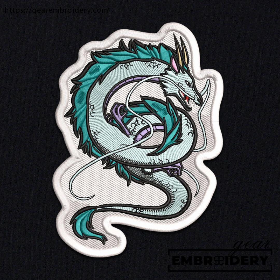 Dragon Spirited Away Anime Embroidered Design Personalized Embroidered T Shirt Sweatshirt Hoodie Clothing SA008