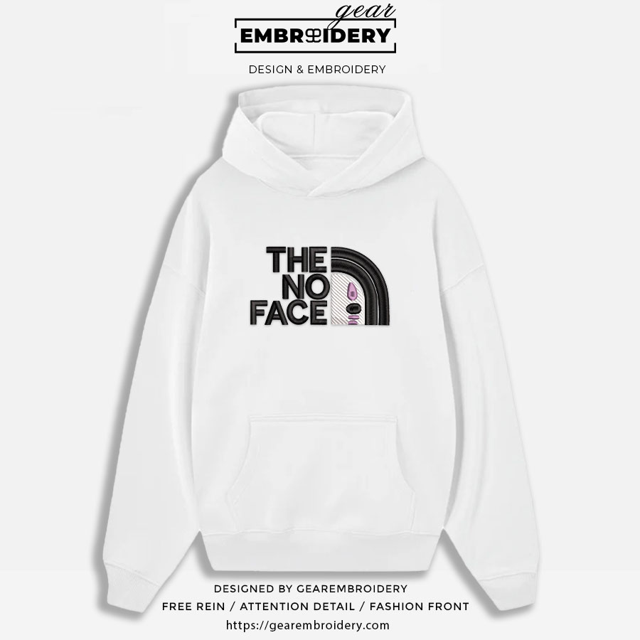 The no  face Spirited Away Anime Embroidered Design Personalized Embroidered T Shirt Sweatshirt Hoodie Clothing SA012