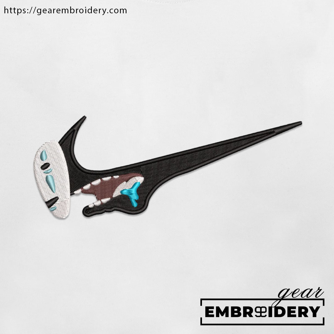 No face swoosh nike Spirited Away Anime Embroidered Design Personalized Embroidered T Shirt Sweatshirt Hoodie Clothing SA011