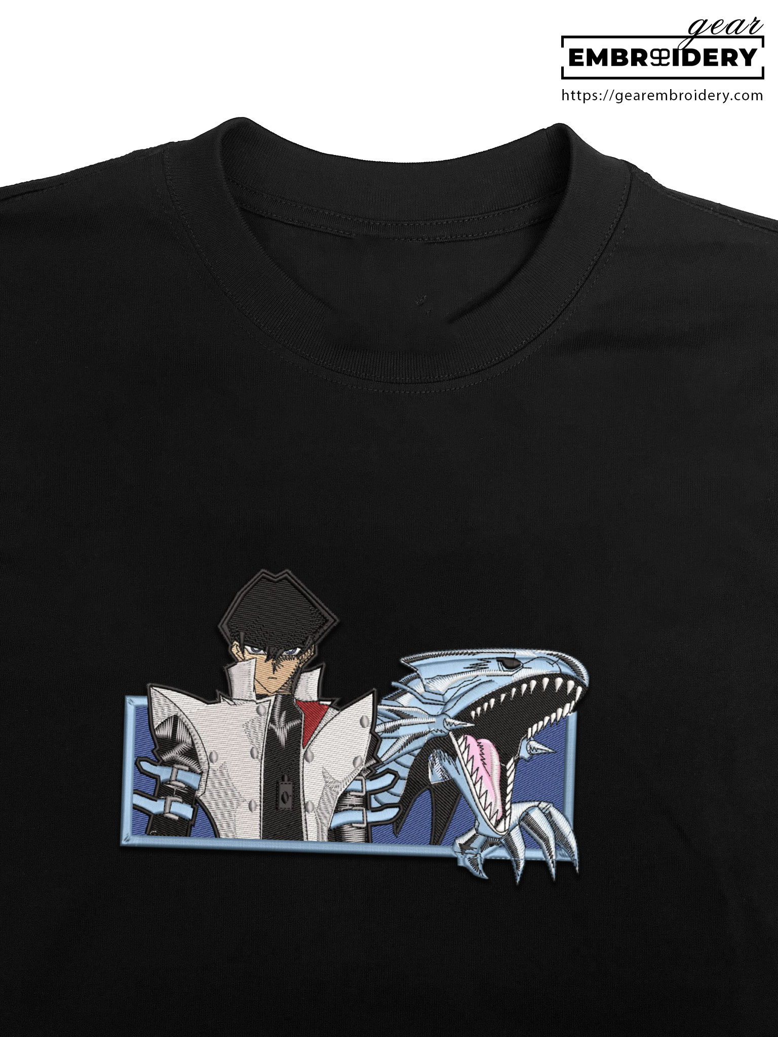 Kaiba Yu Gi Oh Anime Embroidered Design Personalized Embroidered T Shirt Sweatshirt Hoodie Clothing YG005