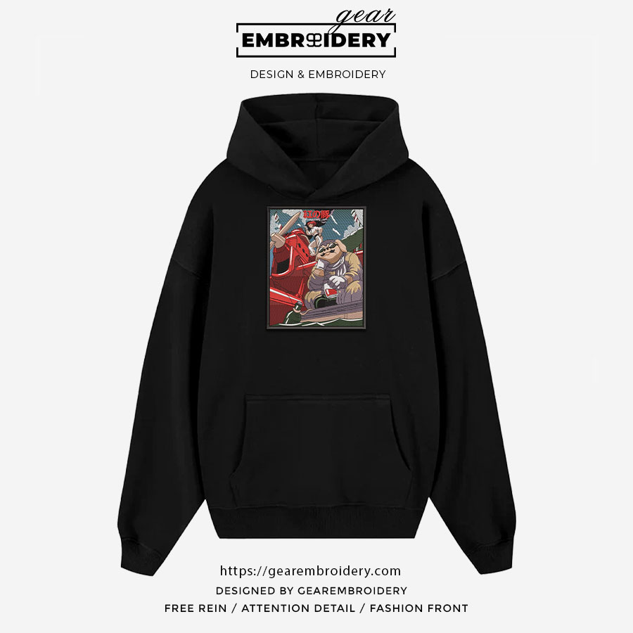 Porco rosso porco rosso anime Embroidered Design Personalized Embroidered T Shirt Sweatshirt Hoodie Clothing AM013