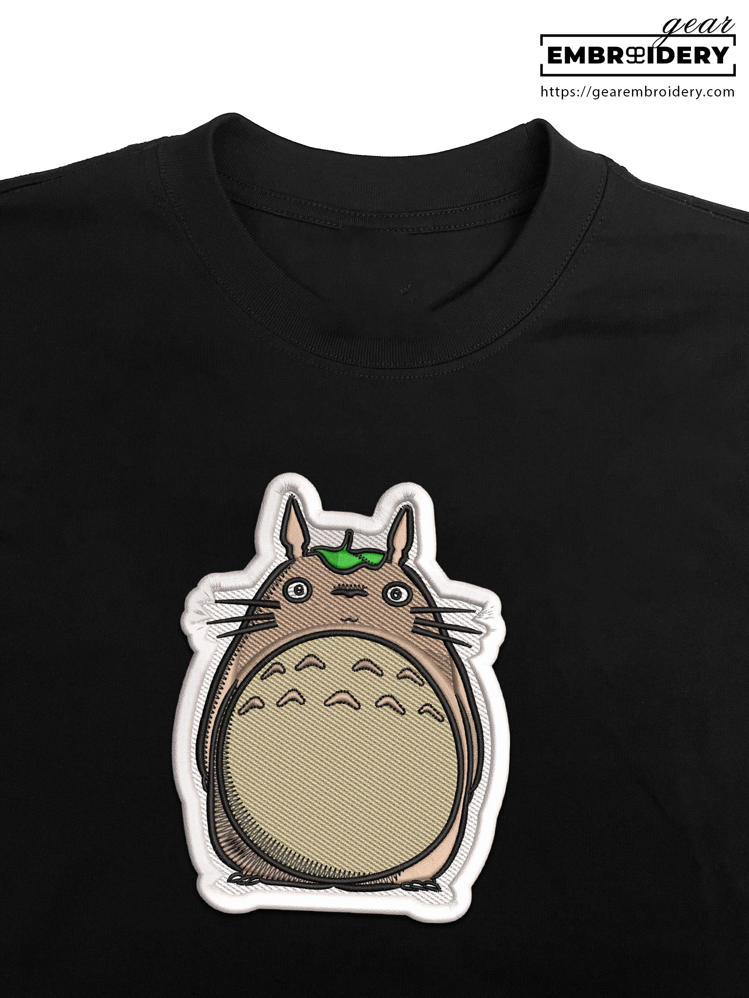 Totoro my neighbor totoro anime Embroidered Design Personalized Embroidered T Shirt Sweatshirt Hoodie Clothing AM015