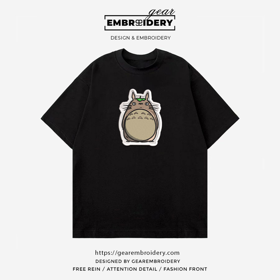 Totoro my neighbor totoro anime Embroidered Design Personalized Embroidered T Shirt Sweatshirt Hoodie Clothing AM015