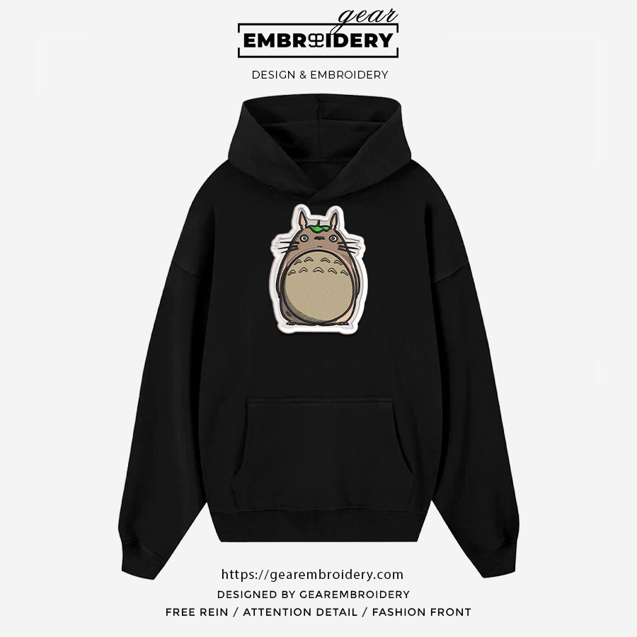 Totoro my neighbor totoro anime Embroidered Design Personalized Embroidered T Shirt Sweatshirt Hoodie Clothing AM015