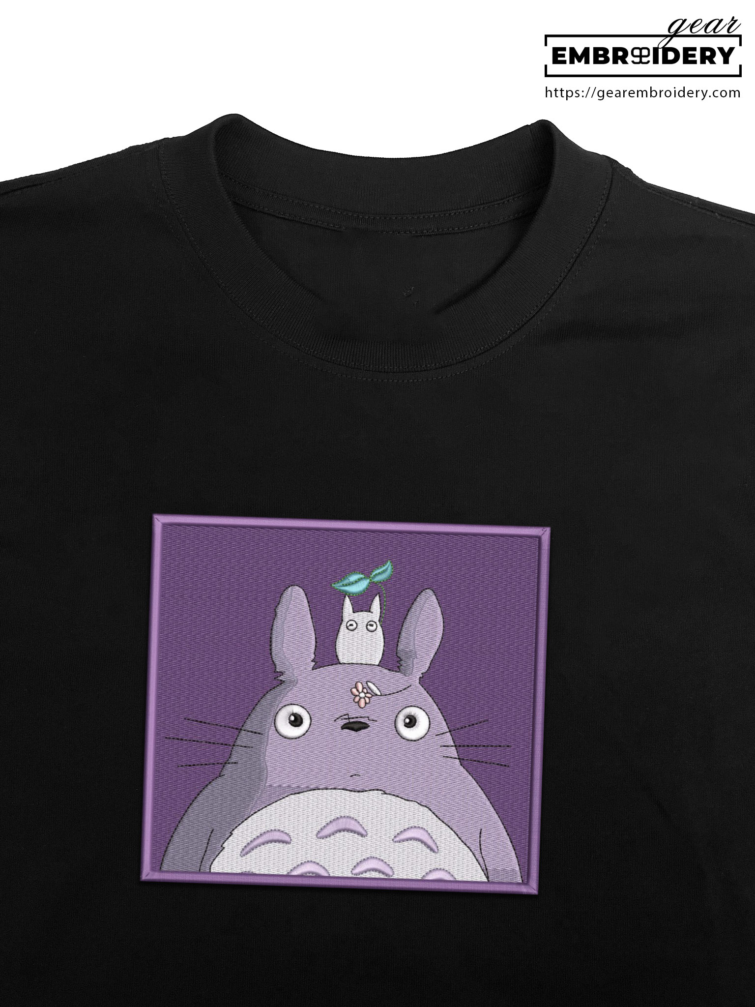 Totoro my neighbor totoro anime Embroidered Design Personalized Embroidered T Shirt Sweatshirt Hoodie Clothing AM016