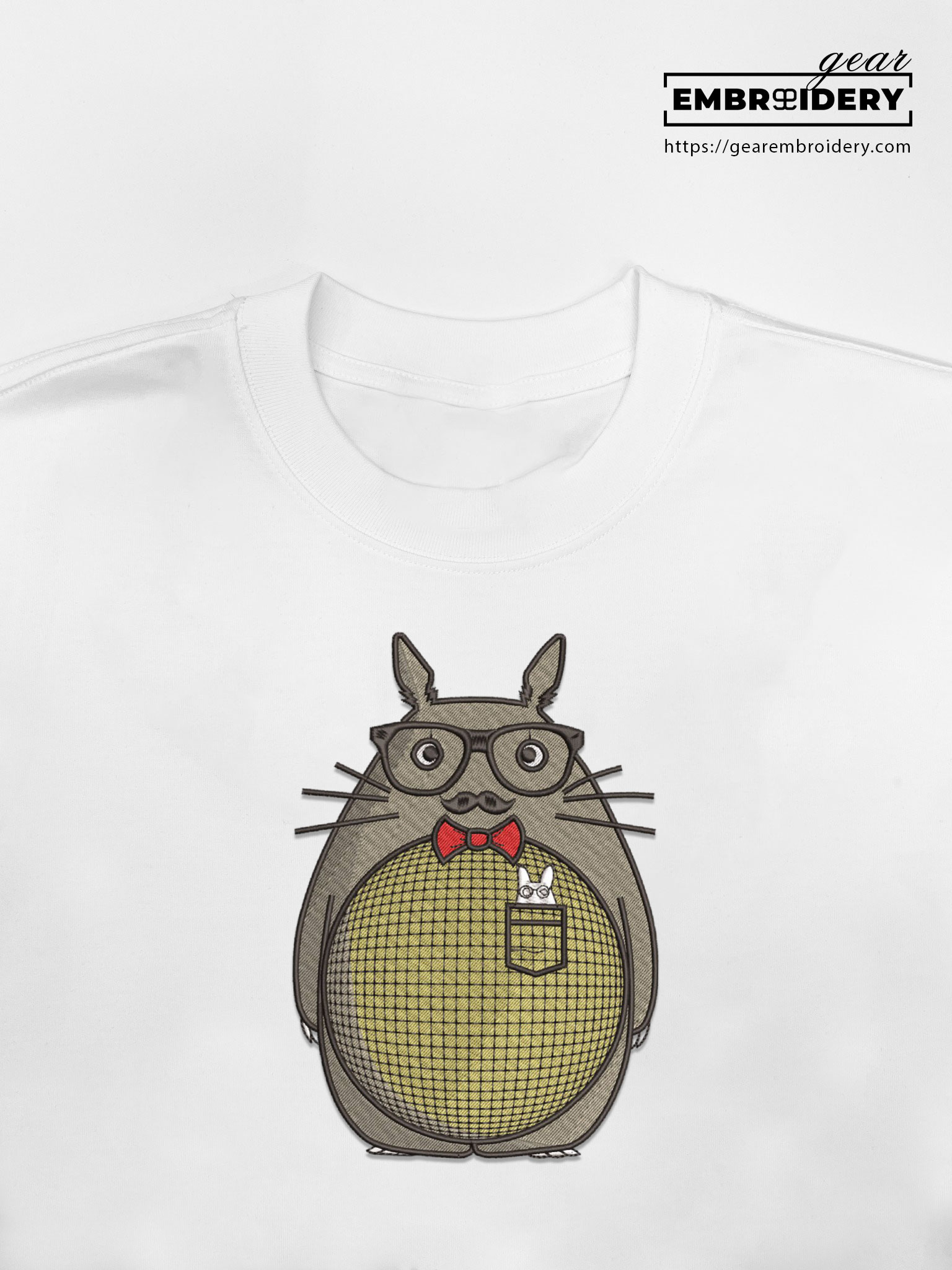 Totoro suit my neighbor totoro anime Embroidered Design Personalized Embroidered T Shirt Sweatshirt Hoodie Clothing AM018