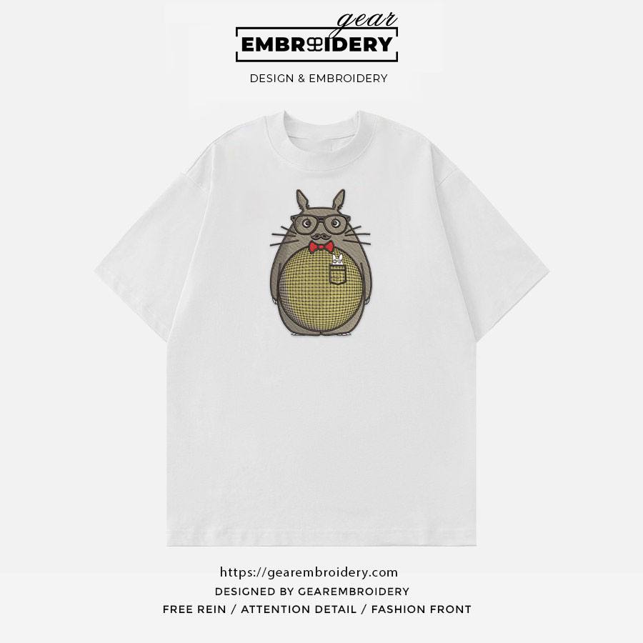 Totoro suit my neighbor totoro anime Embroidered Design Personalized Embroidered T Shirt Sweatshirt Hoodie Clothing AM018