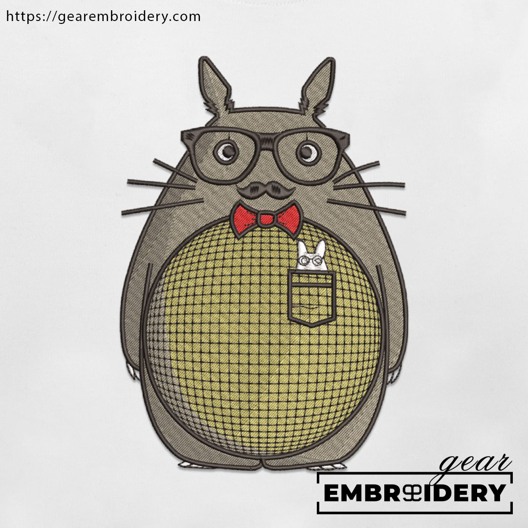 Totoro suit my neighbor totoro anime Embroidered Design Personalized Embroidered T Shirt Sweatshirt Hoodie Clothing AM018