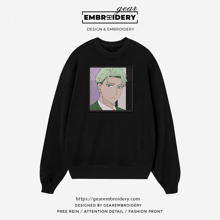 Loid forger Spy x Family Anime Embroidered Design Personalized Embroidered T Shirt Sweatshirt Hoodie Clothing SF010