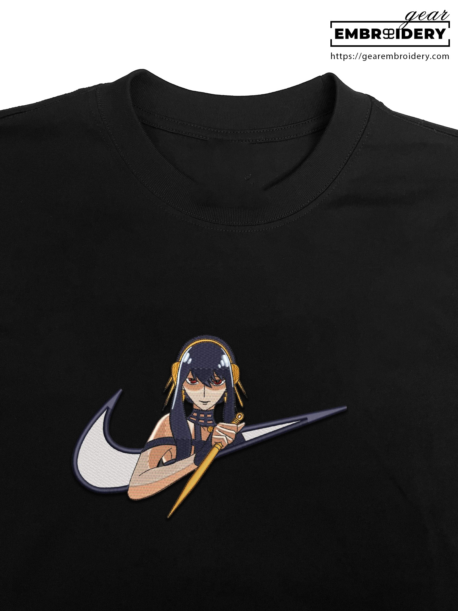 Yor swoosh nike Spy x Family Anime Embroidered Design Personalized Embroidered T Shirt Sweatshirt Hoodie Clothing SF013