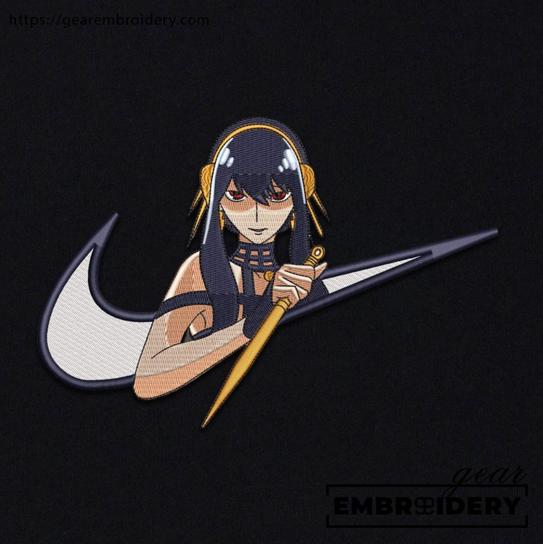 Yor swoosh nike Spy x Family Anime Embroidered Design Personalized Embroidered T Shirt Sweatshirt Hoodie Clothing SF013
