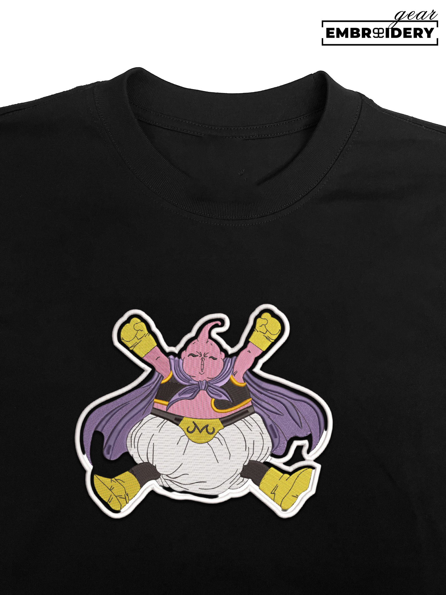 Magin Buu Dragon Ball Anime Embroidered Design Personalized Embroidered T Shirt Sweatshirt Hoodie Clothing DB067