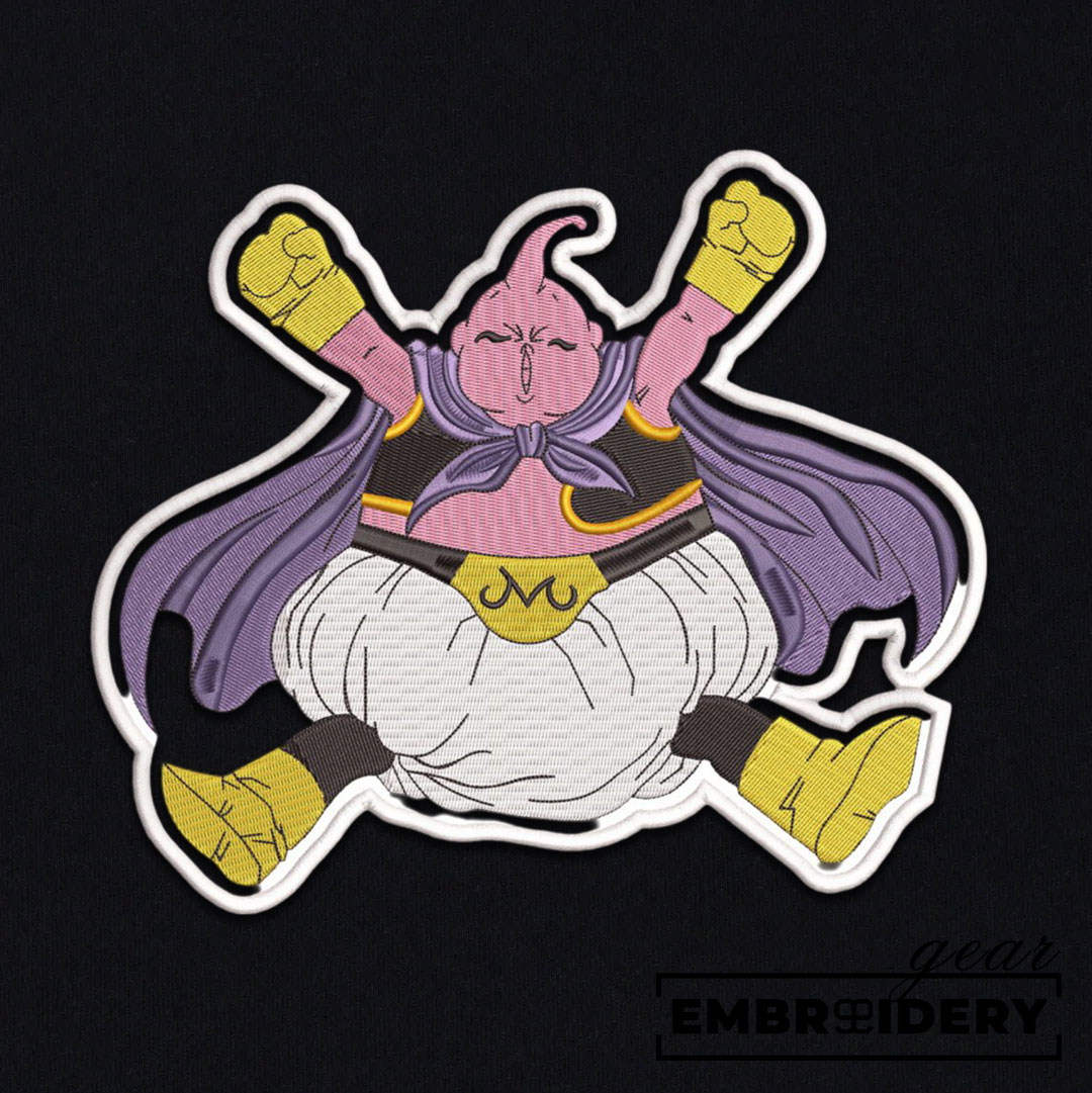 Magin Buu Dragon Ball Anime Embroidered Design Personalized Embroidered T Shirt Sweatshirt Hoodie Clothing DB067