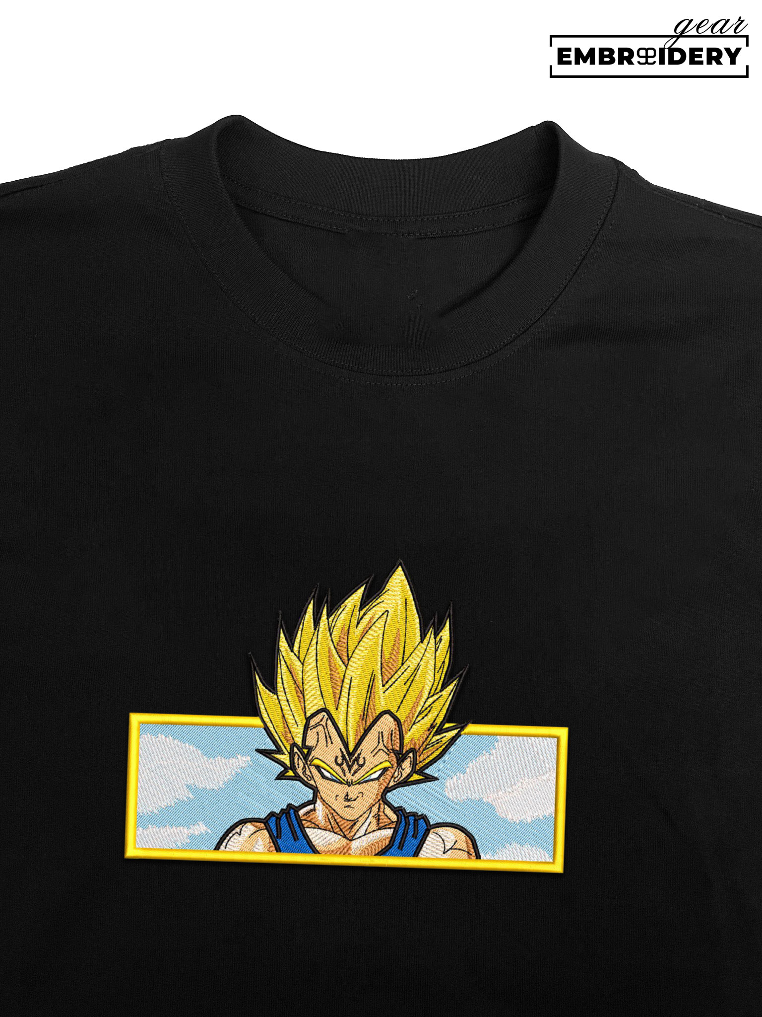 Magin Vegeta Dragon Ball Anime Embroidered Design Personalized Embroidered T Shirt Sweatshirt Hoodie Clothing DB069