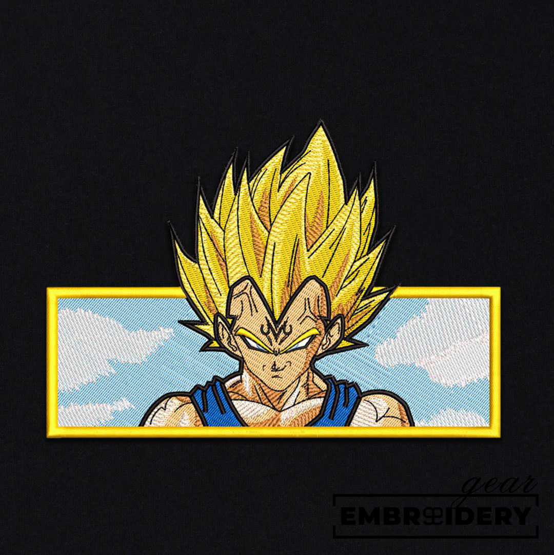 Magin Vegeta Dragon Ball Anime Embroidered Design Personalized Embroidered T Shirt Sweatshirt Hoodie Clothing DB069