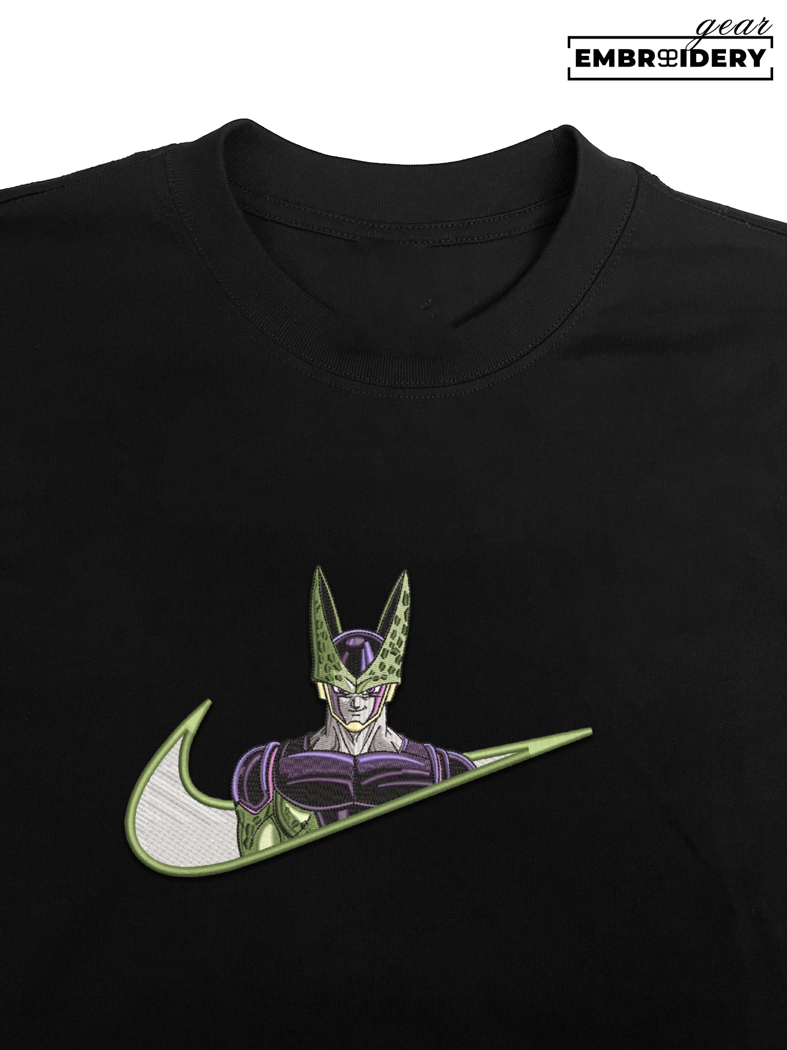 Perfect cell swoosh nike Dragon Ball Anime Embroidered Design Personalized Embroidered T Shirt Sweatshirt Hoodie Clothing DB076