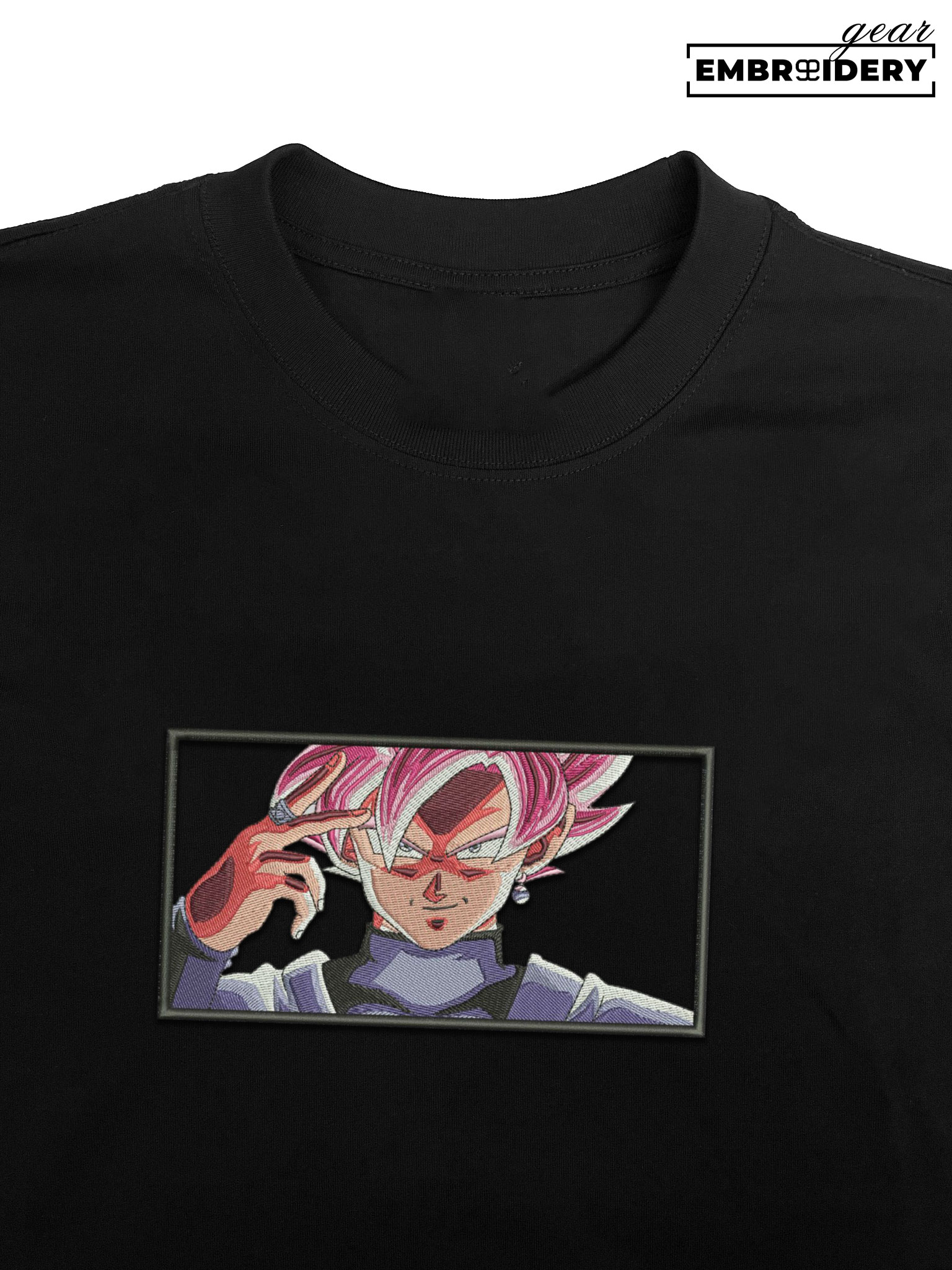 Rose ssj goku Dragon Ball Anime Embroidered Design Personalized Embroidered T Shirt Sweatshirt Hoodie Clothing DB078