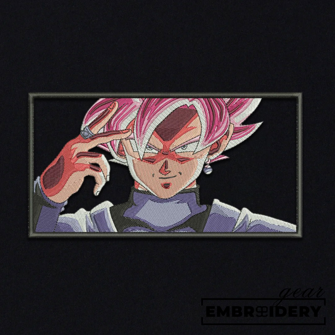 Rose ssj goku Dragon Ball Anime Embroidered Design Personalized Embroidered T Shirt Sweatshirt Hoodie Clothing DB078