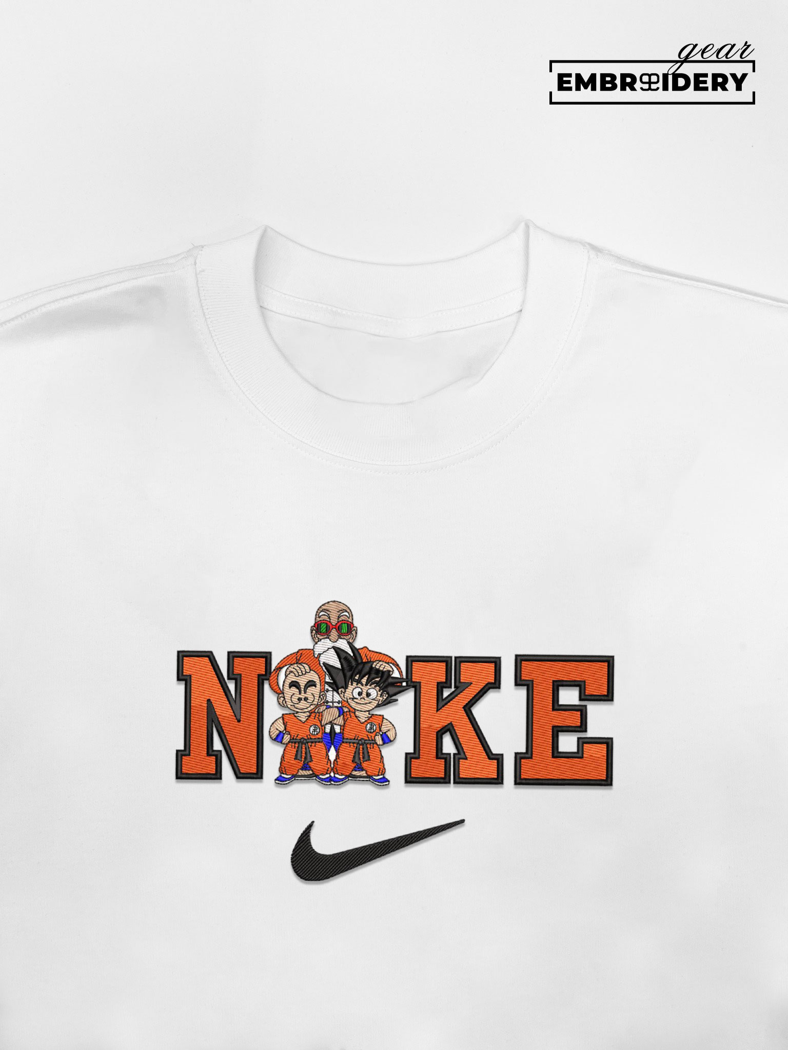 Roshi Goku nike Dragon Ball Anime Embroidered Design Personalized Embroidered T Shirt Sweatshirt Hoodie Clothing DB079