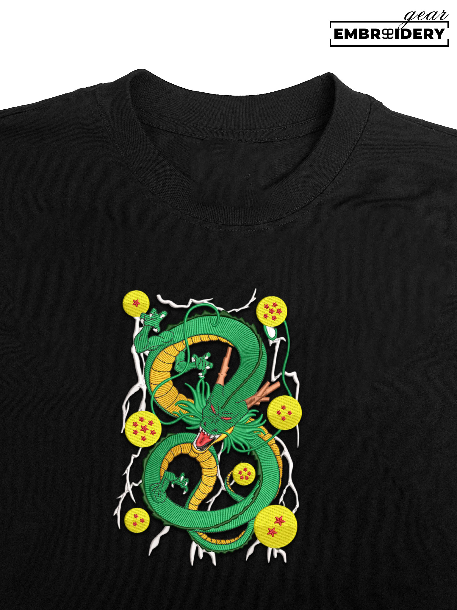 Shenron Dragon Ball Anime Embroidered Design Personalized Embroidered T Shirt Sweatshirt Hoodie Clothing DB082