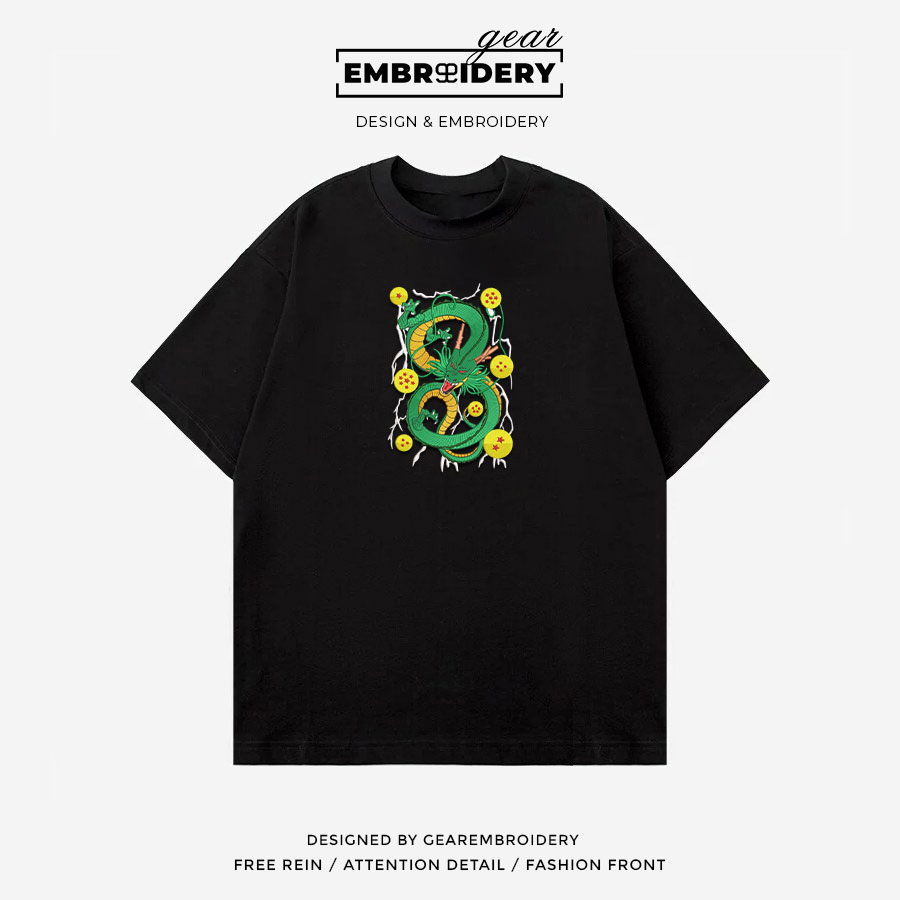Shenron Dragon Ball Anime Embroidered Design Personalized Embroidered T Shirt Sweatshirt Hoodie Clothing DB082