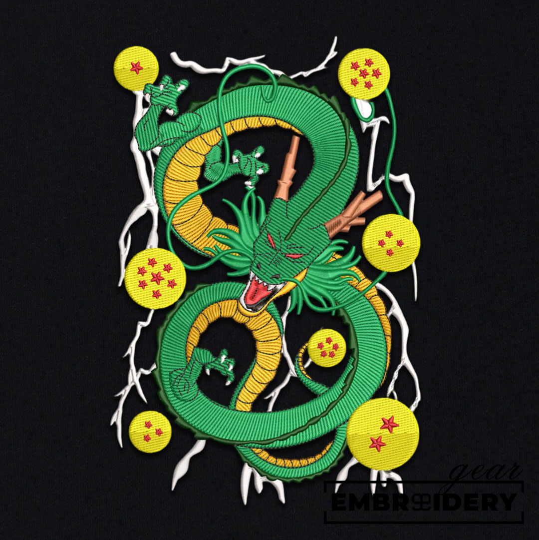 Shenron Dragon Ball Anime Embroidered Design Personalized Embroidered T Shirt Sweatshirt Hoodie Clothing DB082