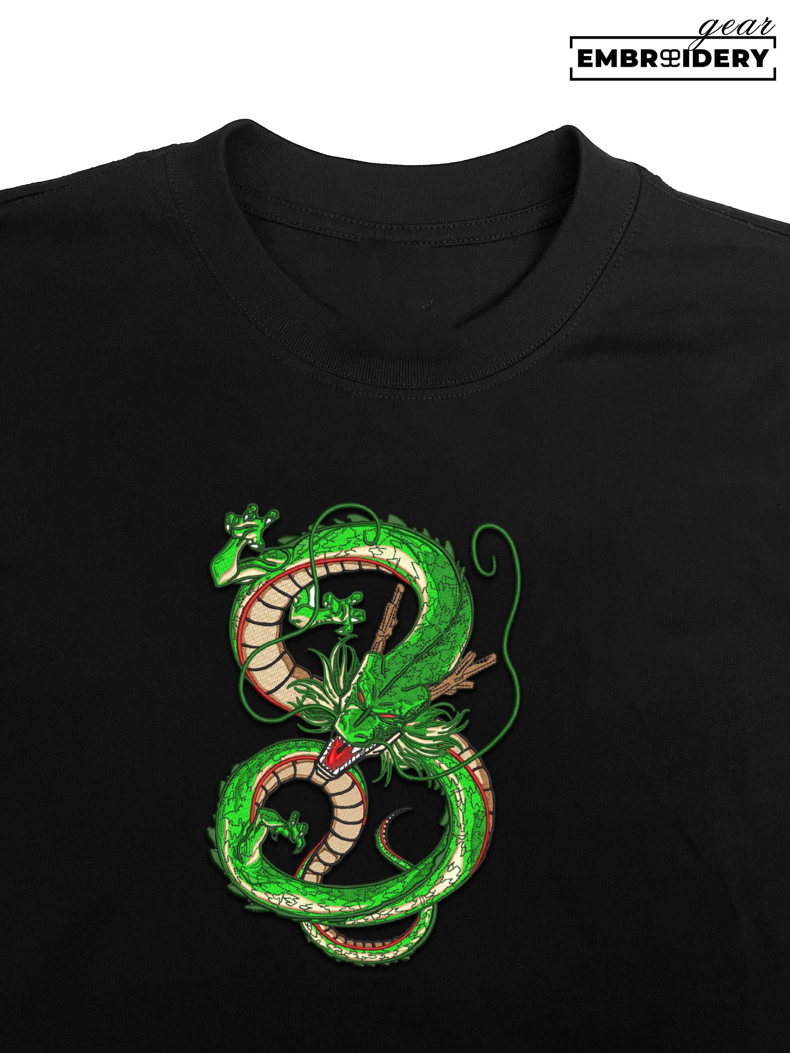 Shenron Dragon Ball Anime Embroidered Design Personalized Embroidered T Shirt Sweatshirt Hoodie Clothing DB083