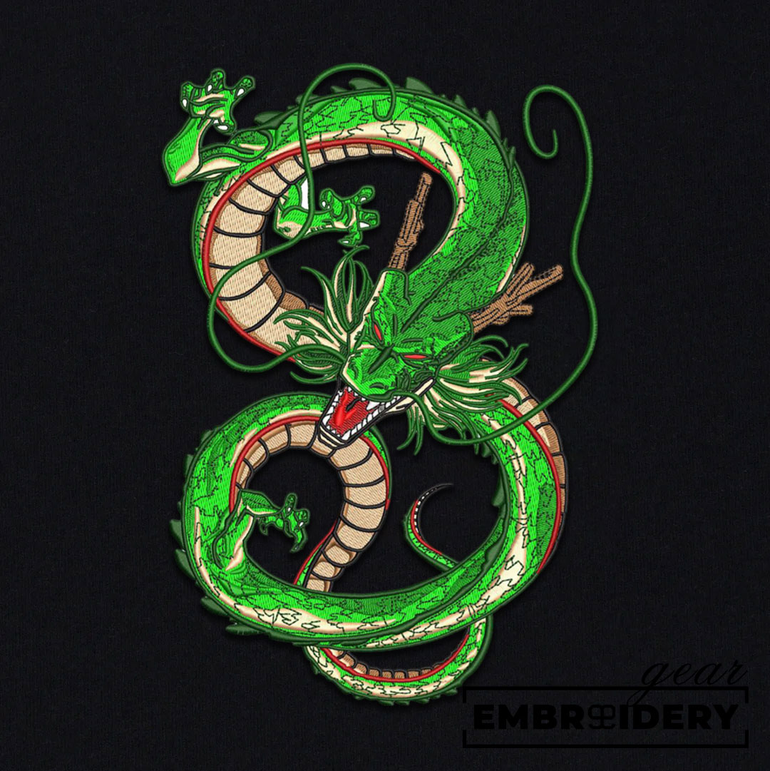 Shenron Dragon Ball Anime Embroidered Design Personalized Embroidered T Shirt Sweatshirt Hoodie Clothing DB083