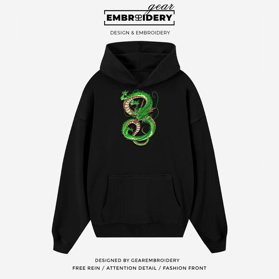 Shenron Dragon Ball Anime Embroidered Design Personalized Embroidered T Shirt Sweatshirt Hoodie Clothing DB083
